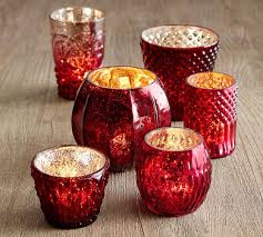 Eclectic Mercury Votive Holders Red