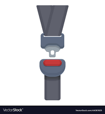 Buckle Belt Icon Cartoon Car Seat