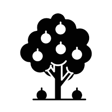 Orange Tree Icon Simple Solid Style