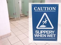 Slippery When Wet Warning Sign Notice