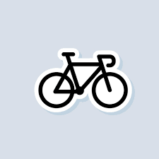 Bicycle Sticker Logo Icon Vector