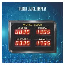 World Clock With Scrolling Message