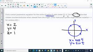 Find A Vector Parametric Equation For