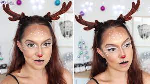 cute rudolph reindeer christmas makeup