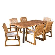 Noble House Della Teak Finish 7 Piece