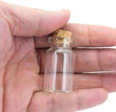 Tiny Glass Bottle With Cork Stopper