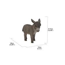 Hi Line Gift Medium Donkey Standing Looking Right Garden Statue