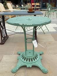 Vintage Cast Iron Garden Table Wells