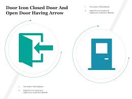 Door Icon Closed Door And Open Door