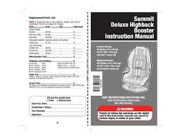 Safety 1st Summit Deluxe Instruction