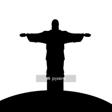 Wall Decal Corcovado Christ Silhouette