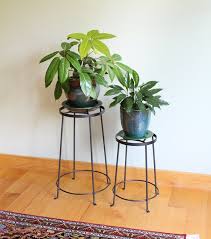 Set Of 3 Tall Diamond Plant Stands