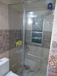 Hinged Bathroom Shower Glass Door For