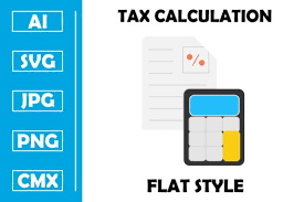 Tax Calculation Vector Flat Icon Design