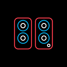 Two Acoustic Speaker Vector On Black