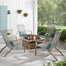Wicker Patio Firepit