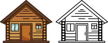 Cabin House Vector Art Icons And