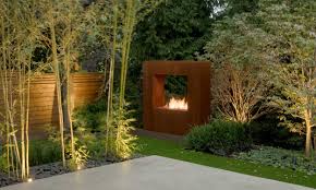 Kodo Corten Modern Outdoor Fireplace