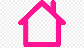Pink House Outline Icon