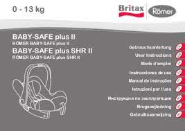 User Manual Britax Römer Baby Safe Plus