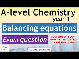 A Level Chemistry Balancing Chemical