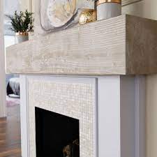 Ekena Millwork Manusd06x08x60wh 6 H X 8 D X 60 W Sandblasted Faux Wood Fireplace Mantel White Washed