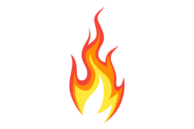 Fire Heat Icon Burning Cartoon Orange
