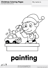 Painting Coloring Page Super Simple