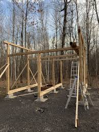 post and beam cabin construction