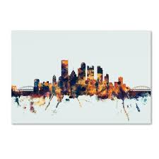 Fine Art Pittsburgh Pa Skyline Blue
