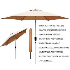 Glamhaus Tilting Garden Parasol With