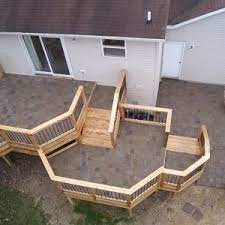 Brick Pavers Wood Deck Paver Deck