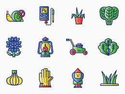 120 Gardening Icon Set Flat Icons
