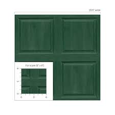 Arthouse Washed Faux Panel L And Stick Wallpaper 20 5 In W X 18 Ft L Emerald Green