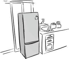 Gray Refrigerator Ilration Png