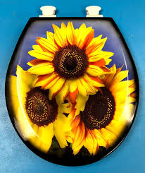 Sunflowers Custom Airbrushed Toilet