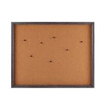 Gray Framed Cork Board With Pins