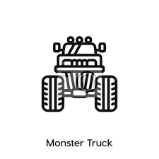 Monster Truck Icon Vector Sign Symbol