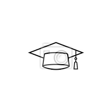 Graduation Cap Line Icon Education And