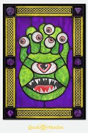 Eye Tyrant Icon Style Stained Glass