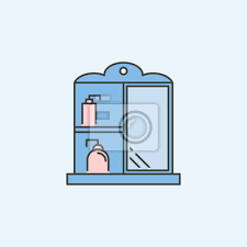Bathroom Cabinet Glyph Icon Element Of