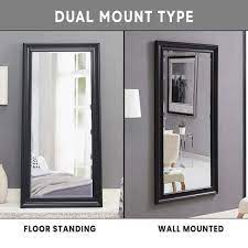 Framed Floor Mirror By Naomi Home Color Black Size 65 X 31