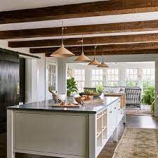 rustic wooden kitchen ceiling beams