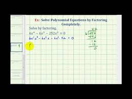Factor And Solve A Polynomial Equation