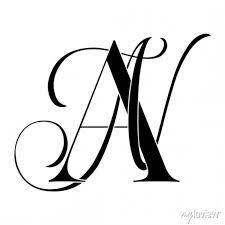 An Na Monogram Logo Calligraphic