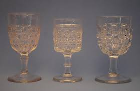 Antique Pattern Glass Wine Glasses