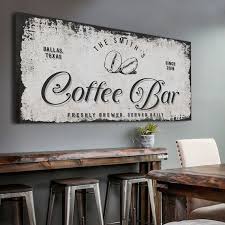 Coffee Bar Sign Personalized Coffee Bar