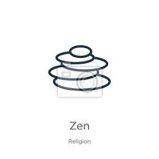 Zen Icon Thin Linear Zen Outline Icon
