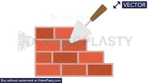 Trowel With Bricks Icon Vector Image