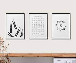 Laundry Room Framed Wall Art Minimalist